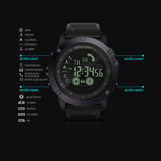 Relógio Militar Smartwatch Indestrutível T-Watch